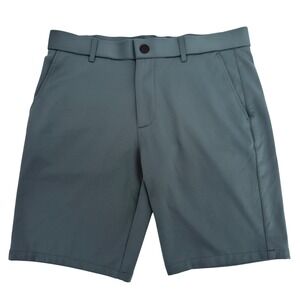 Greyson Montauk Golf Shorts Mens 34 Blue Green Performance Stretch Minimalist